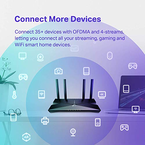 TP-Link WiFi 6 Router AX1800 Smart WiFi Router (Archer AX20) – 802.11ax Router, Dual Band Gigabit Router, Parental Controls, Long Range Coverage