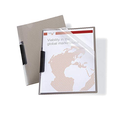 Office Depot Brand Translucent Front Report Covers with Swing Clip, Clear/Smoke, Pack of 3