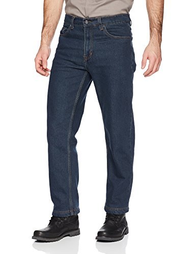 Smith's Workwear Men's Stretch 5 Pocket Relaxed Fit Jean, Dark Vintage wash, Dark Vintage wash, 52W x 30L