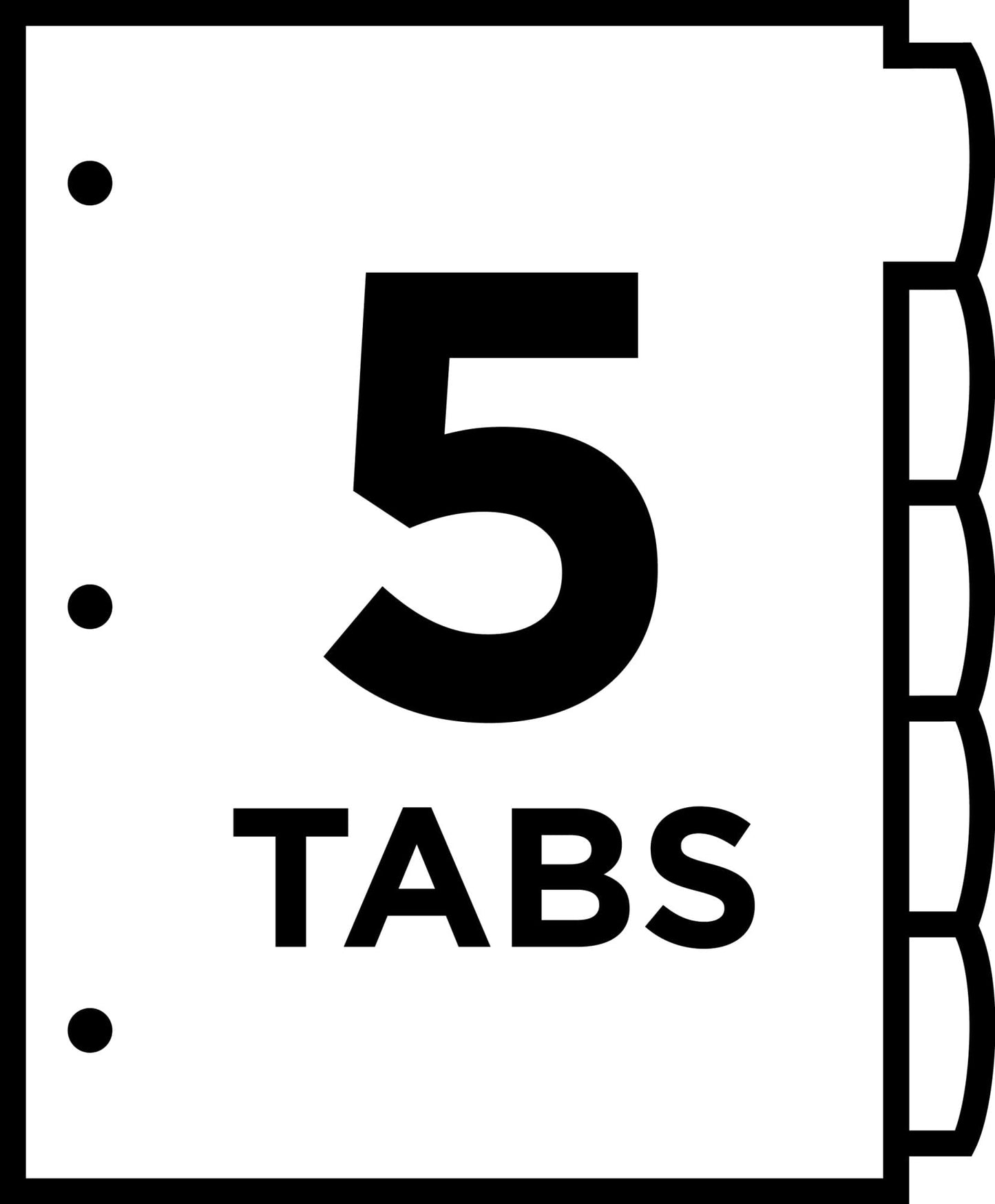 Avery Big Tab Reversible Fashion Dividers for 3 Ring Binders, 5 Tab Set, Black and White Pattern, 1 Set (24914)