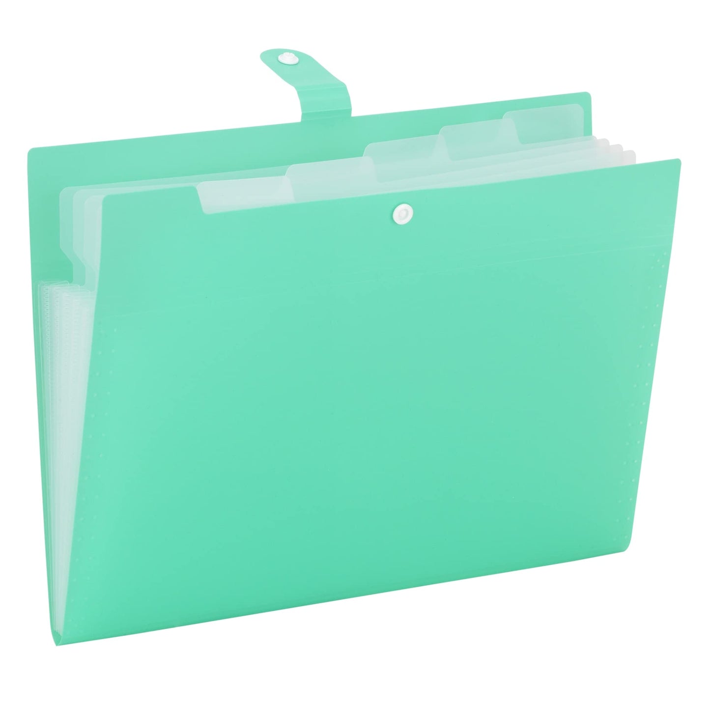 Office Depot� Brand Polypropylene File Folder, 5 Pocket, Expansion 3", 8 1/2" x 11", Letter, Aqua, Pack of 1