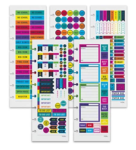 TUL Planner Stickers, 3" x 8.5", Bright Designs, Pack of 10 Sheets