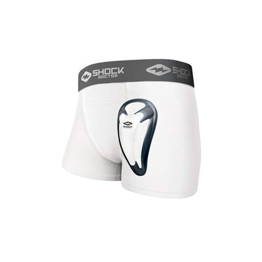 Shock Doctor Adult Boxer Brief with BioFlex Cup - White - 211-02 (White - XL)