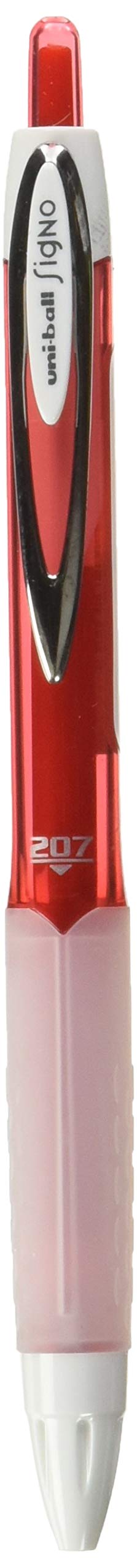 uni-ball 207 Retractable Gel Pens, Medium Point, Red Ink, 1 Count