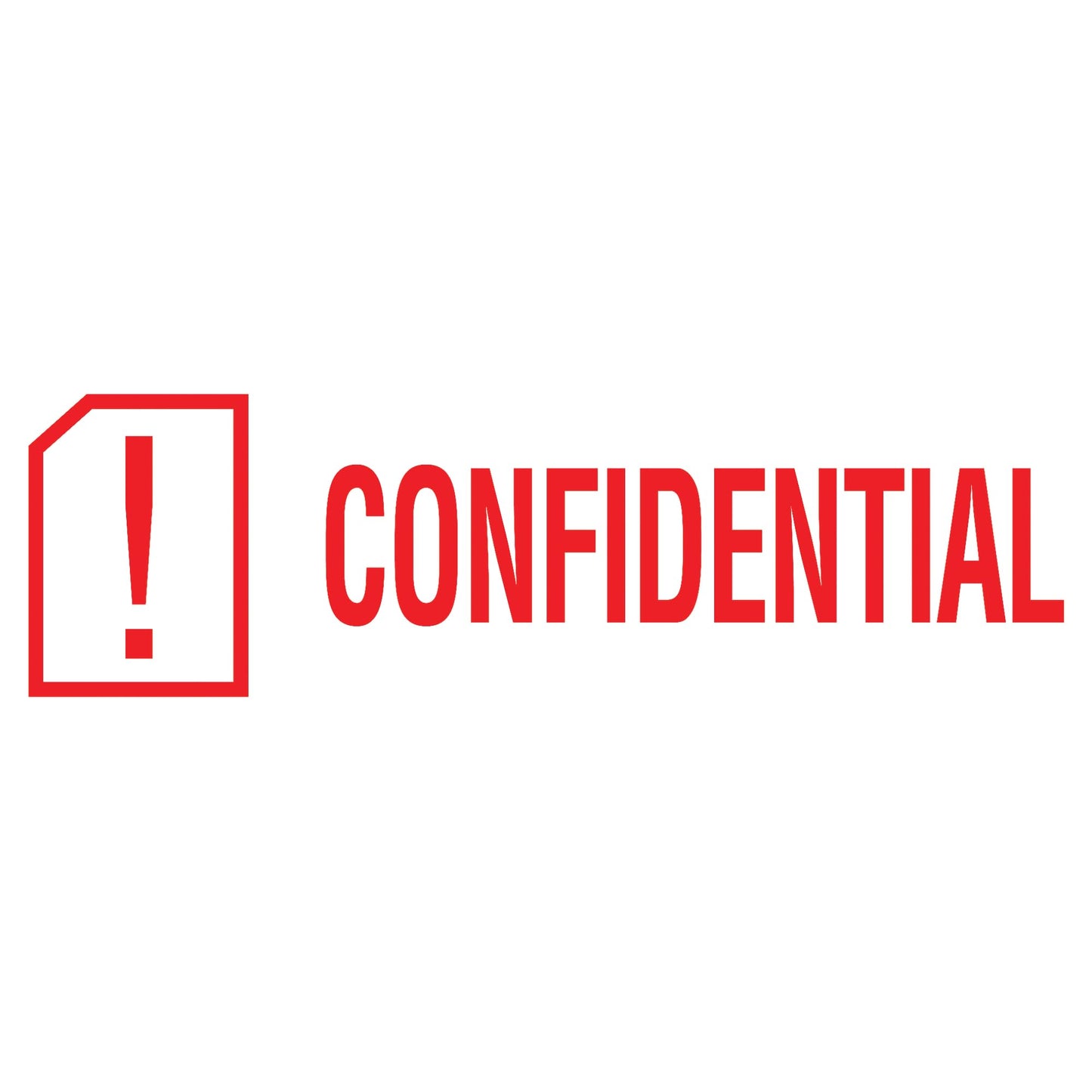 Accu-Stamp2® Shutter One-Color Stamp, "Confidential", 1 5/8" x 1/2" Impression, Red