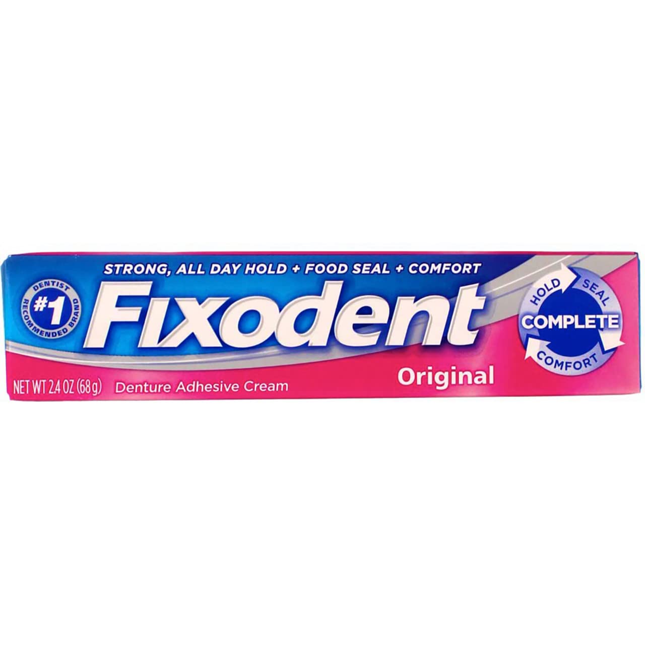 Fixodent Complete Original Denture Adhesive Cream, 2.4 Oz