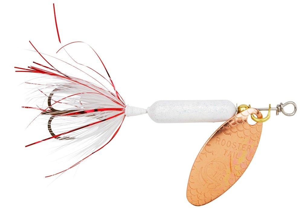 Yakima Bait Wordens 208-CTGWH Rooster Tail in-Line Spinner, 2 1/4", 1/8 oz