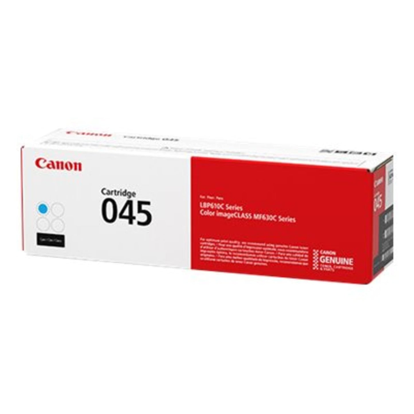 Canon Genuine Toner, Cartridge 045 Cyan (1241C001), 1 Pack, for Canon Color imageCLASS MF634Cdw, MF632Cdw, LBP612Cdw Laser Printer