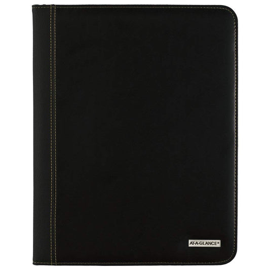 2021 Monthly Padfolio by AT-A-GLANCE, 9" x 11", Large, Executive, Black (702900521)