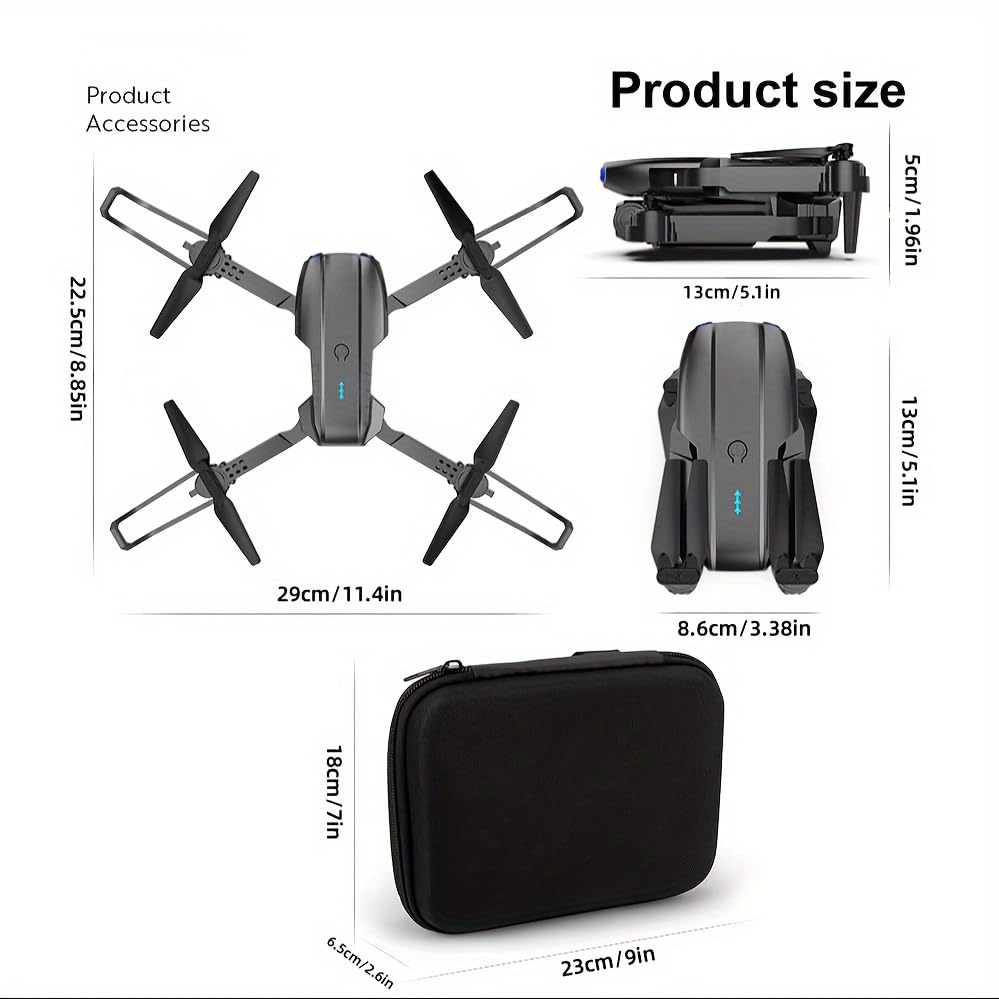 Generic E99 Pro Professional Entry-Level Drone, Dual Camera FPV WiFi, High Altitude Hovering, Outdoor Party Overhead Shot, Beginner Gift, Balck