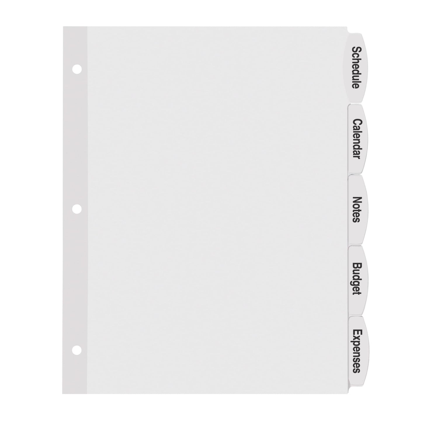 Avery Big Tab Printable White Label Dividers with Easy Peel, 5 Tabs, 4 Sets (14432)