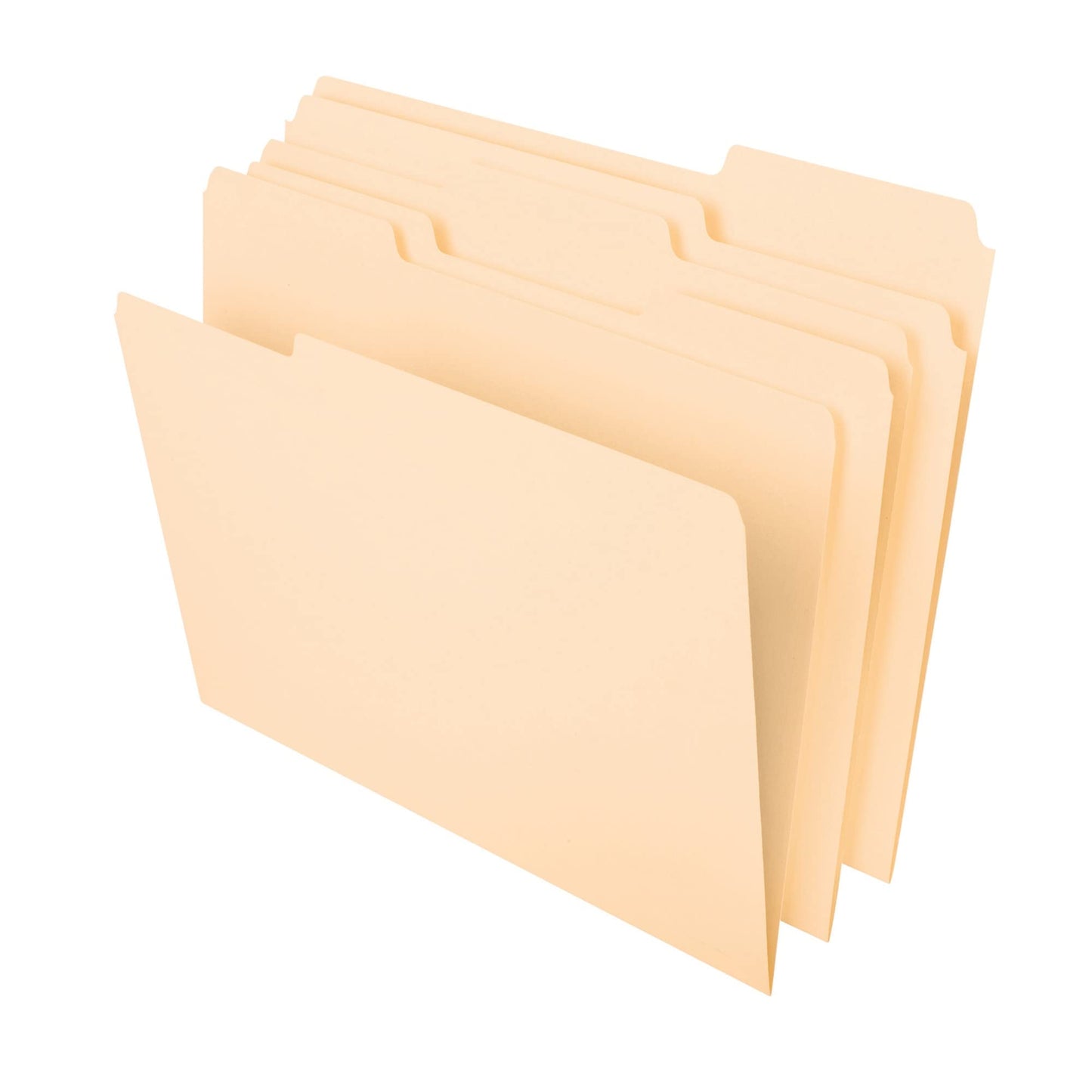 Office Depot� Brand Heavyweight Manila File Folders, 1/3 Cut, Letter Size, Manila, Pack of 50