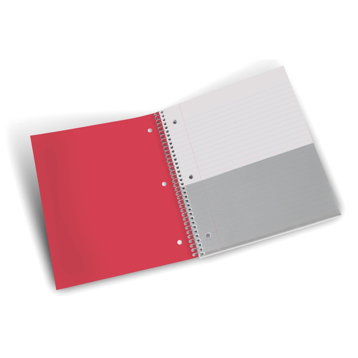 Office Depot� Brand Stellar Poly Notebook, 8" x 10 1/2", 1 Subject, Wide Ruled, 200 Pages (100 Sheets), Red [Office Product]