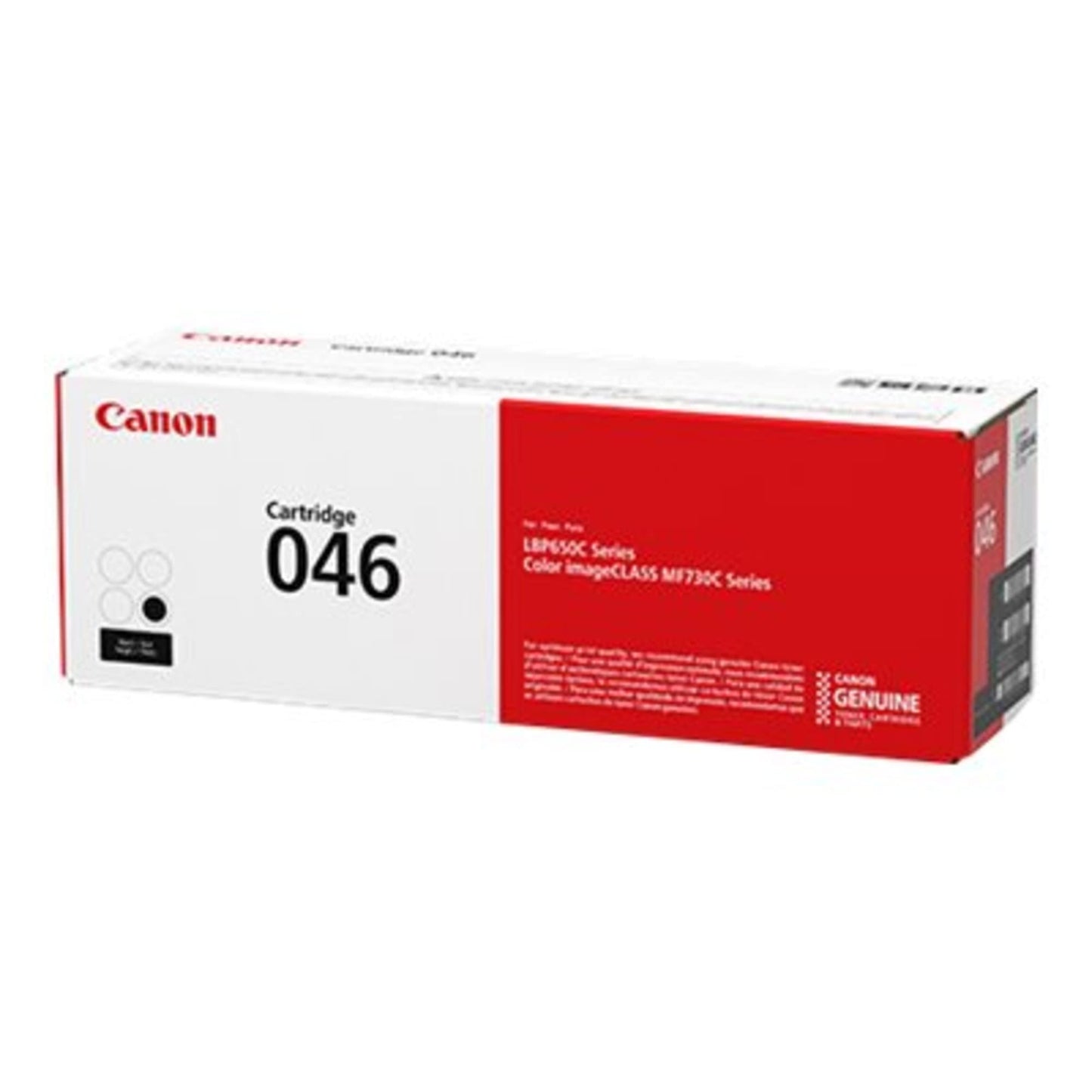 Canon Genuine Toner, Cartridge 046 Black (1250C001), 1 Pack Color imageCLASS MF735Cdw, MF733Cdw, MF731Cdw, LBP654Cdw Laser Printers