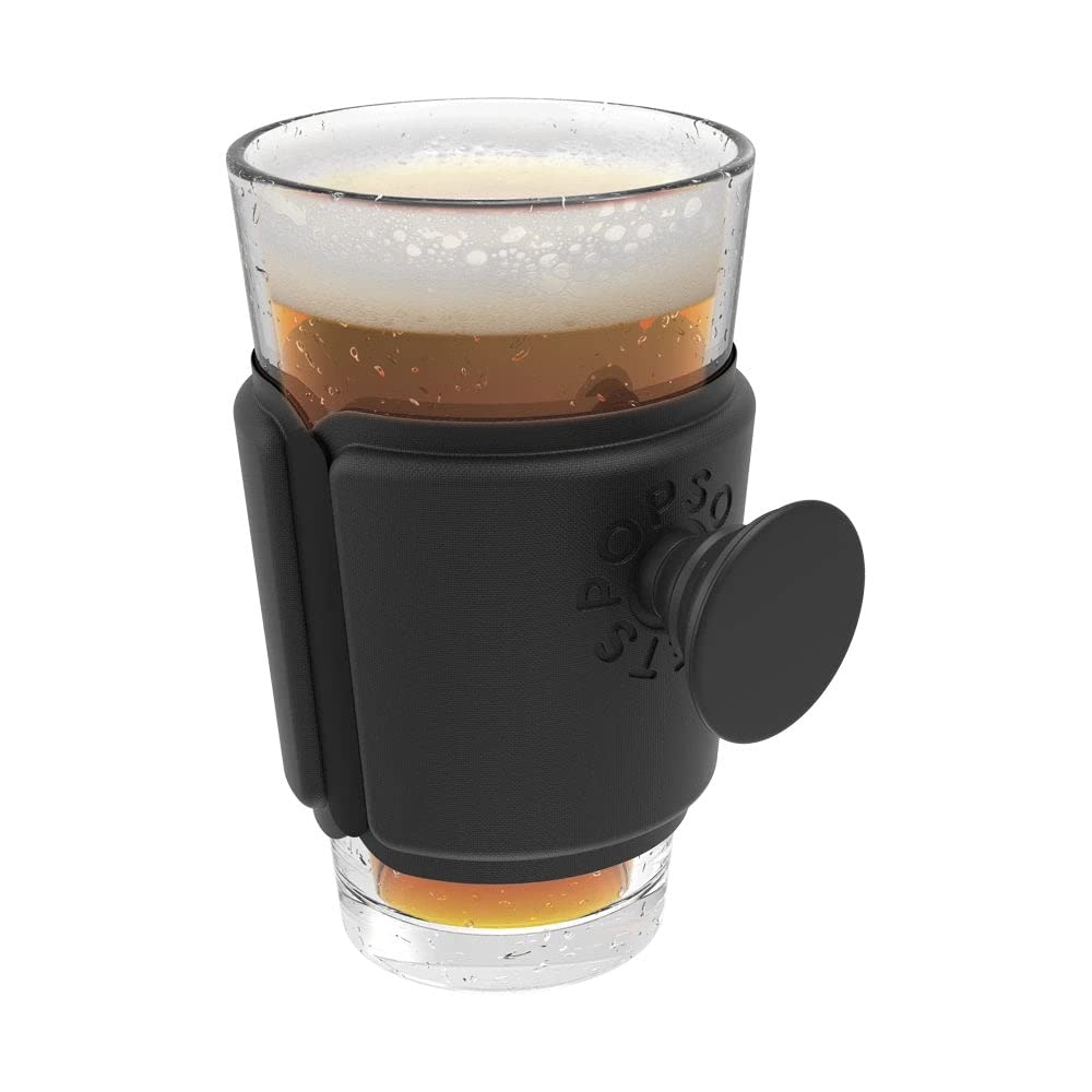 PopSockets PopThirst Cup Sleeve, Drink Holder, Koozie - Black