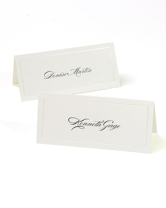 Gartner Studios Ivory Pearl Printable Place Cards, Pearlescent Border, 3.75 by 1.5 Inches, 48 Count