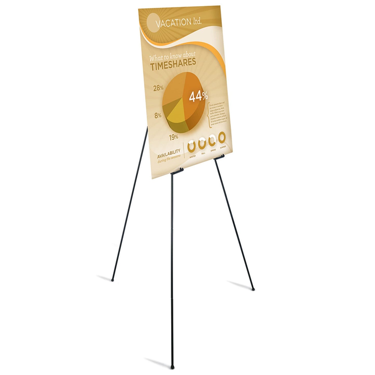 Office Depot Instant Easel, Full Size, Black, 29E