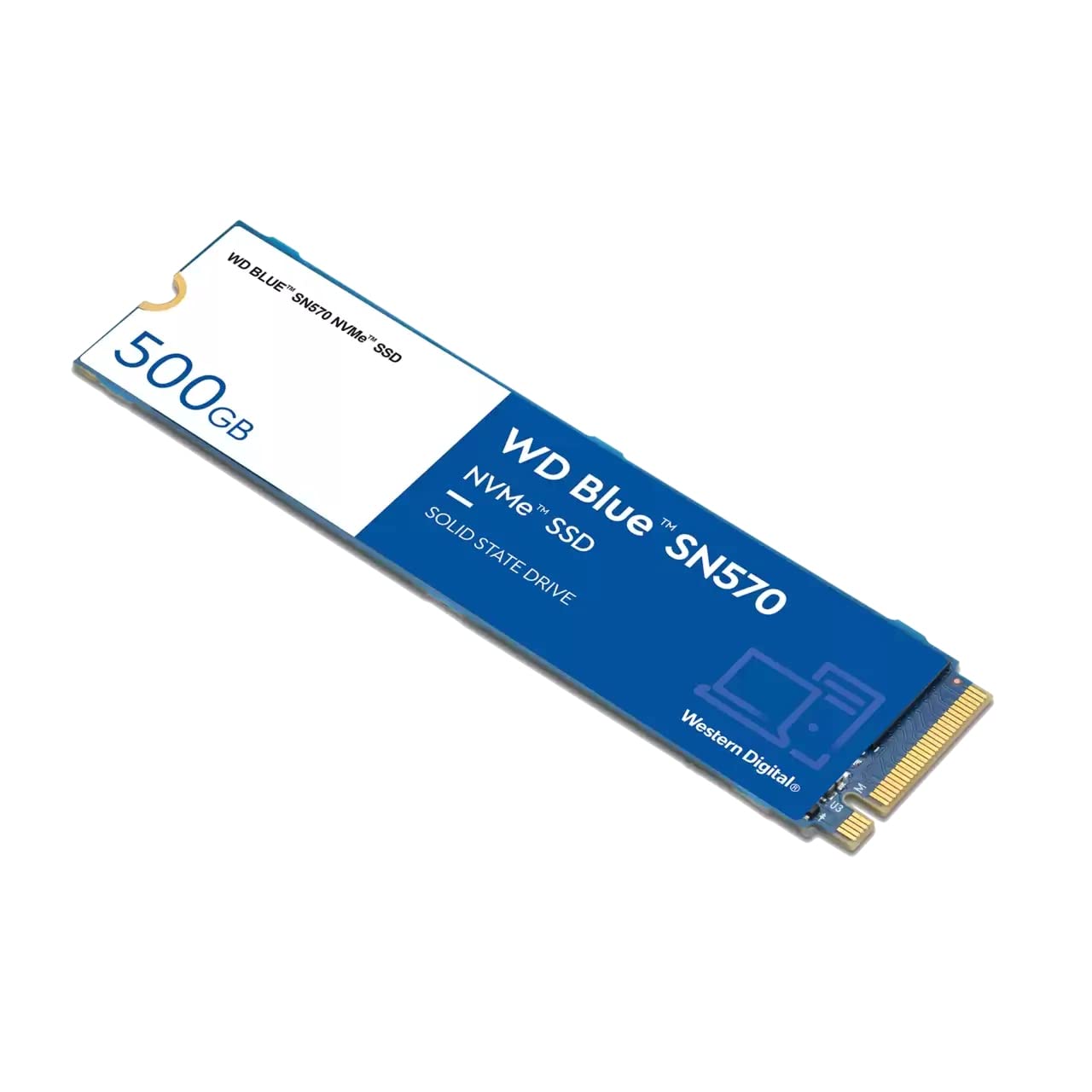 Western Digital 500GB WD Blue SN570 NVMe Internal Solid State Drive SSD - Gen3 x4 PCIe 8Gb/s, M.2 2280, Up to 3,500 MB/s - WDS500G3B0C