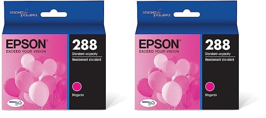 Epson T288 DURABrite Ultra Ink Standard Capacity Magenta Cartridge (T288320-S) for Select Expression Printers, 1 Count (Pack of 2)
