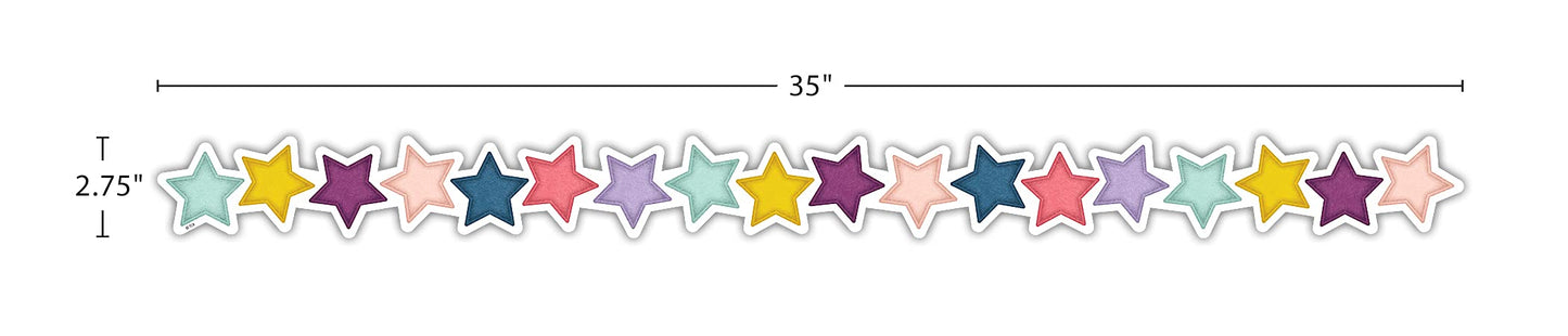 Teacher Created Resources Oh Happy Day Stars Die-Cut Border Trim (TCR9089)