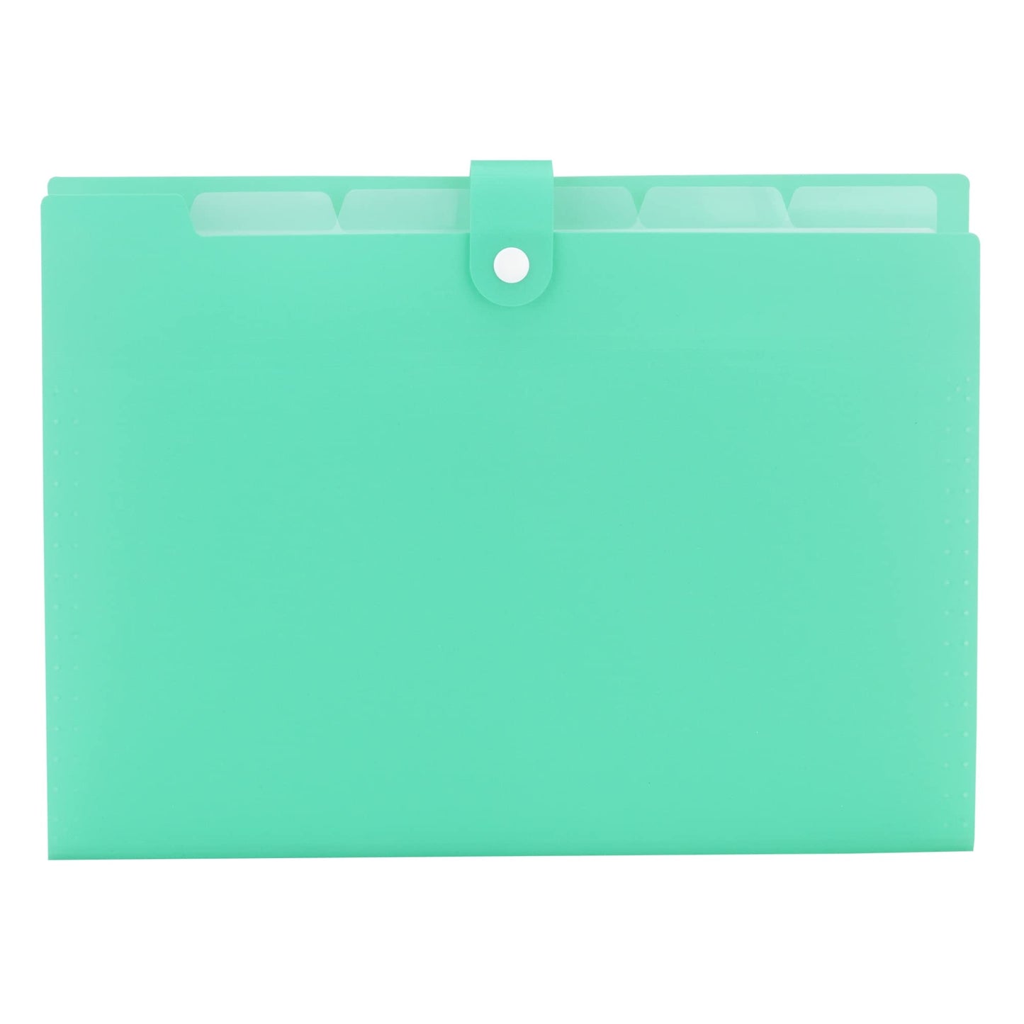 Office Depot� Brand Polypropylene File Folder, 5 Pocket, Expansion 3", 8 1/2" x 11", Letter, Aqua, Pack of 1