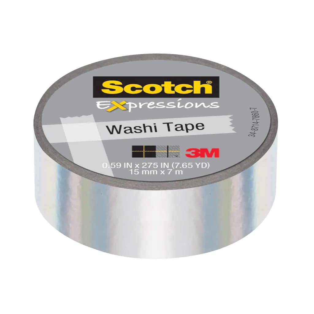 3M Expressions Washi Tape, Iridescent White