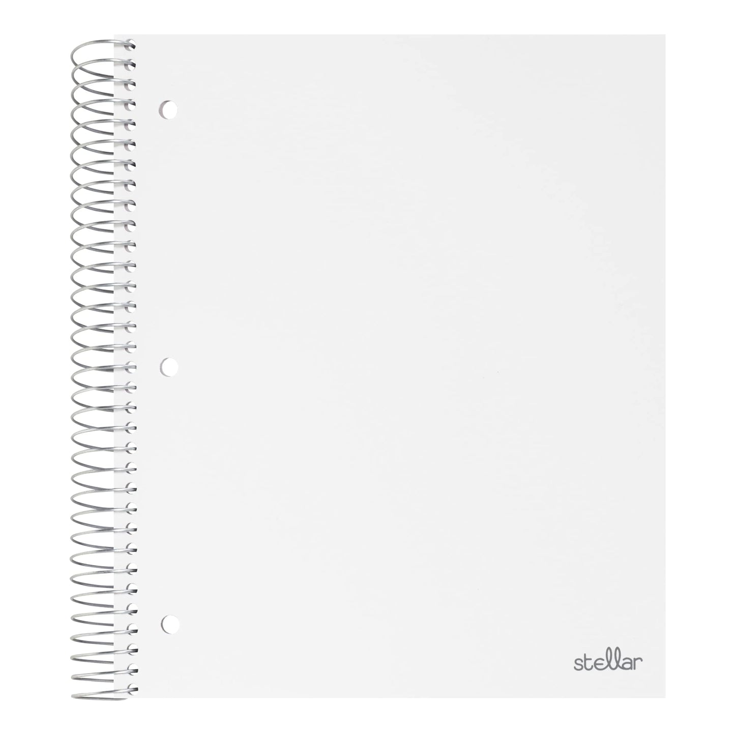 Office Depot� Brand Stellar Poly Notebook, 8-1/2" x 11", 3 Subject, Wide Ruled, 150 Sheets, White [Unknown Binding]