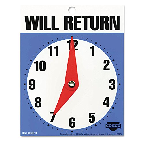 Will Return Later Sign in Blue [Set of 3]