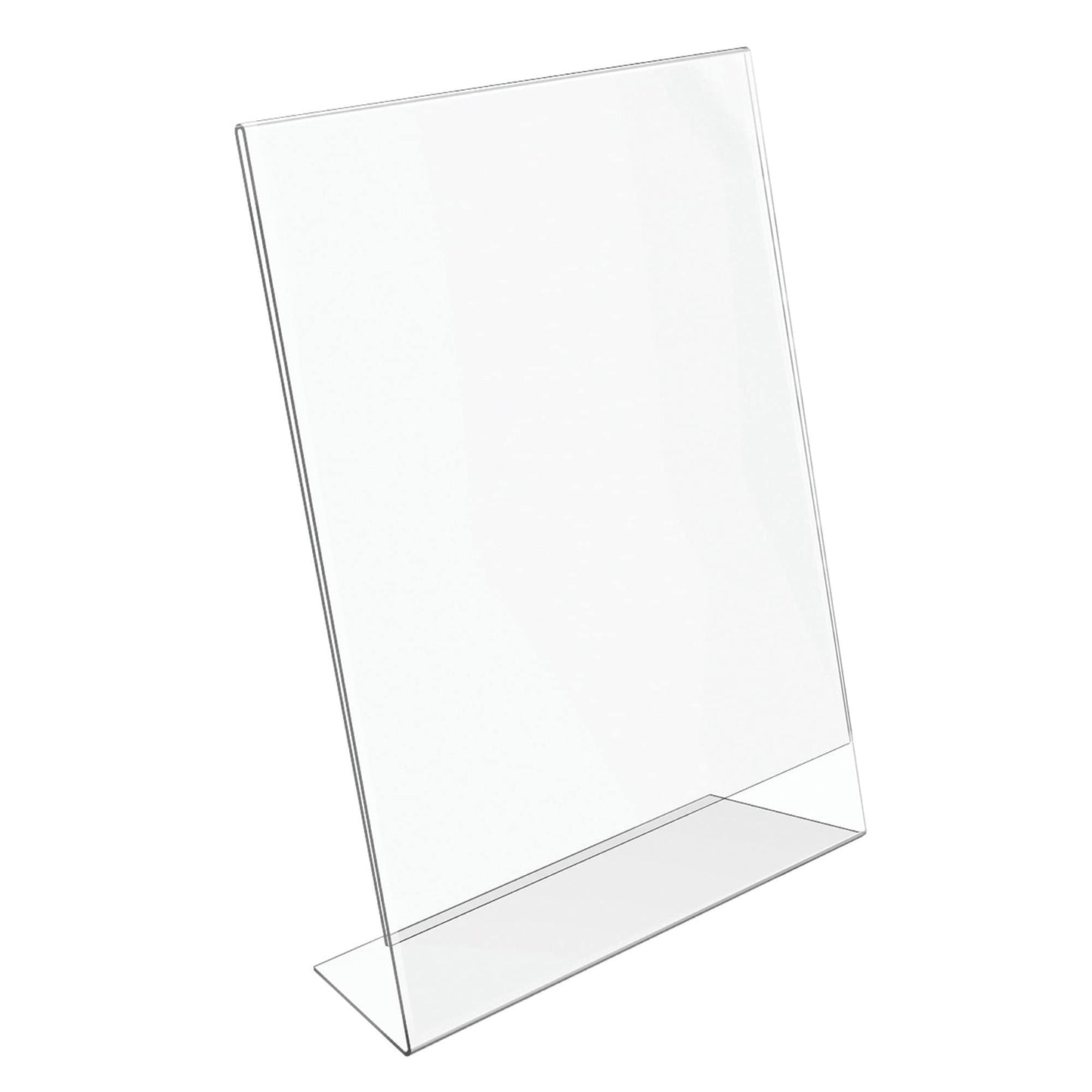 Office Depot� Brand Slanted Sign Holder, Vertical, 7 3/16"H x 5 1/16"W, Clear