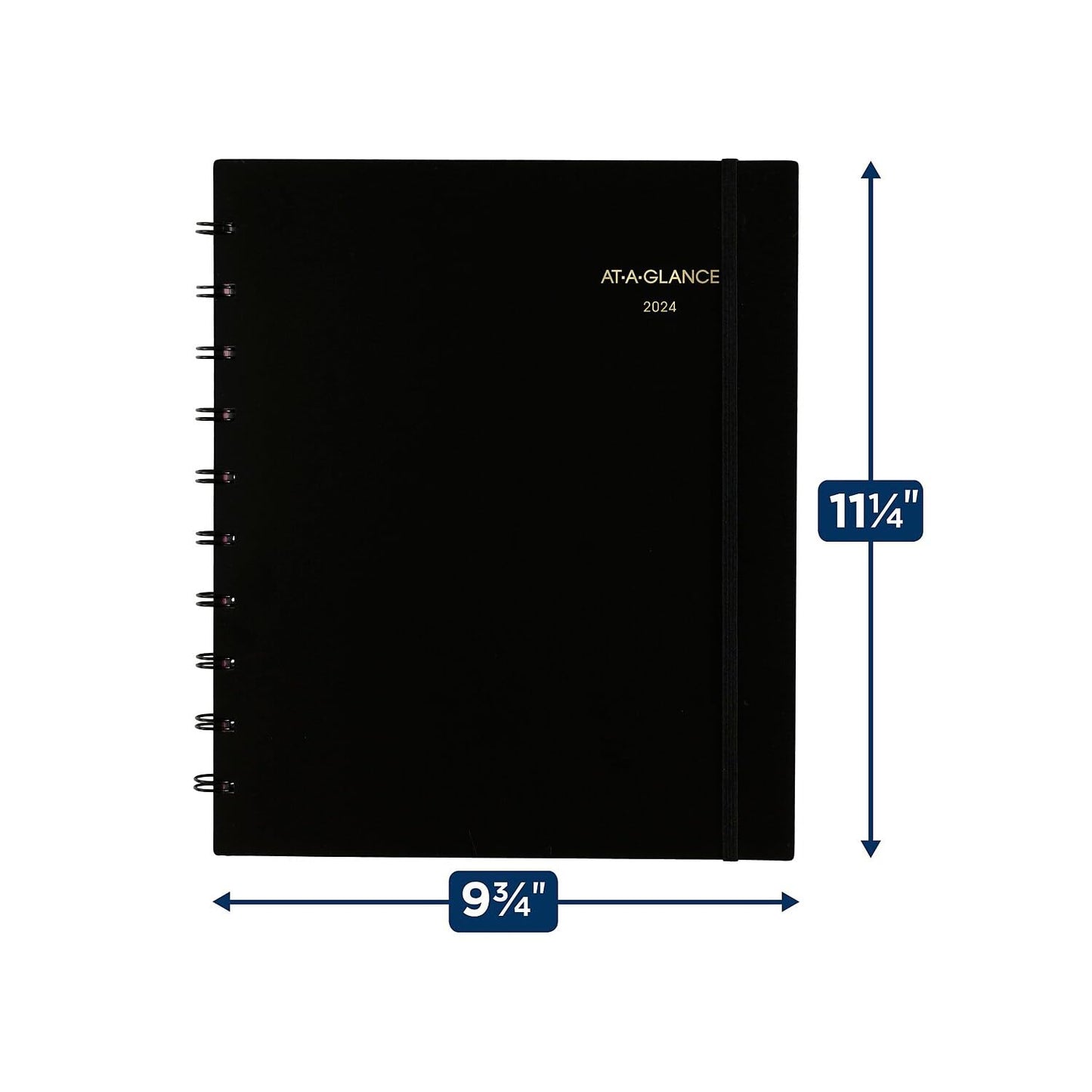 2024 AT-A-GLANCE® Move-A-Page Weekly/Monthly Appointment Book Planner, 8-3/4" x 11", Black, January to December 2024, 70950E05