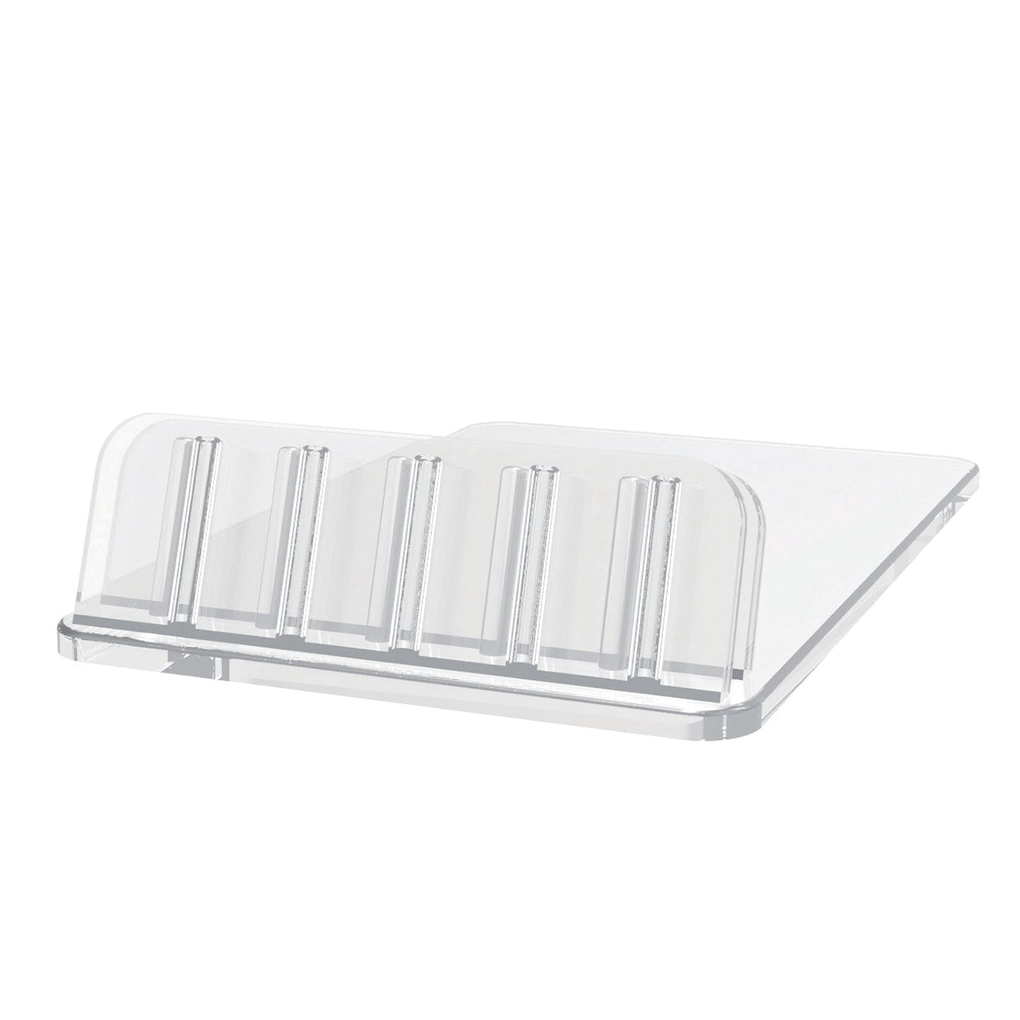 Deflecto� Angled Table-Top Sign Holder, 2 3/8"D x 1 9/16"W x1/2"H, Clear, Pack of 10