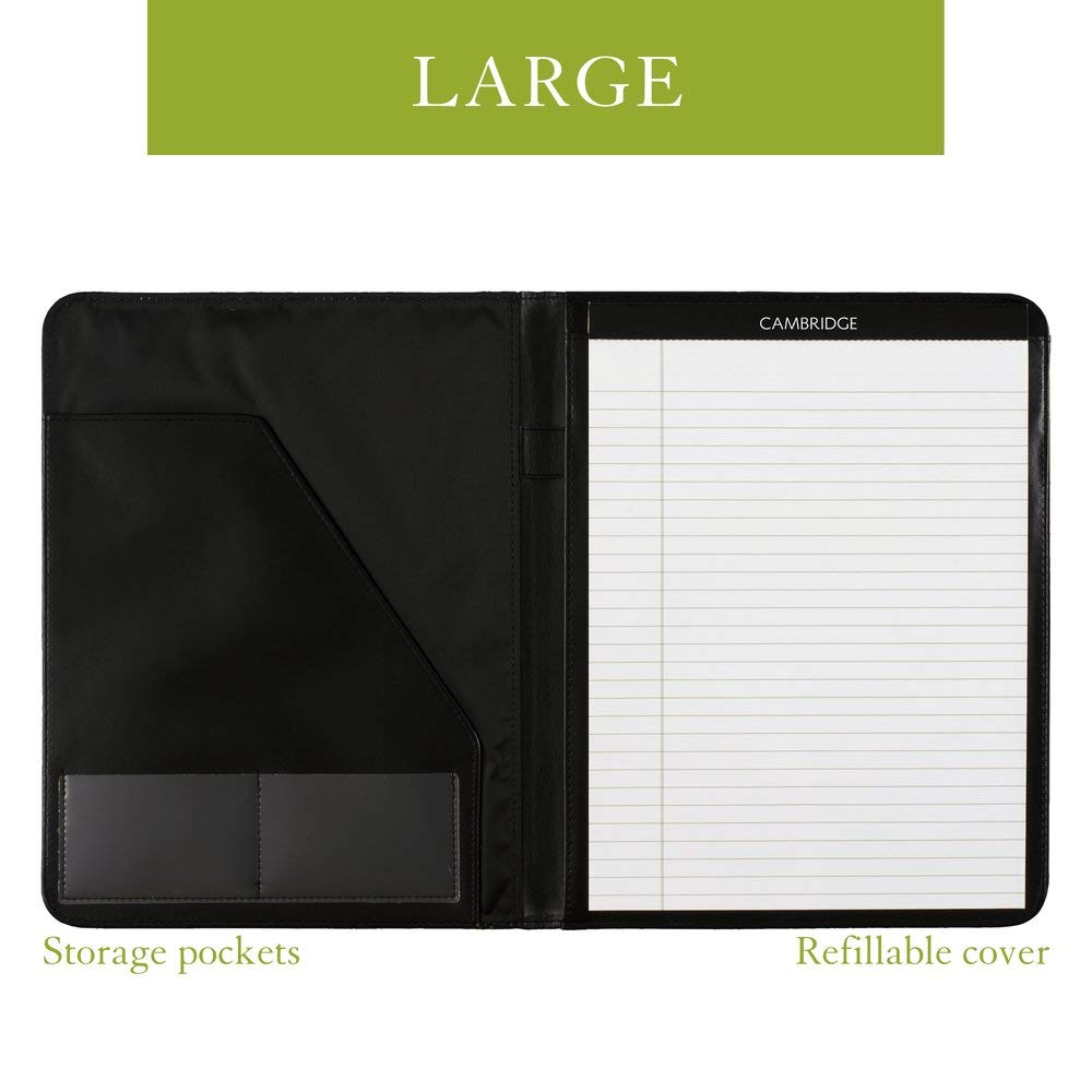 2021 Monthly Padfolio by AT-A-GLANCE, 9" x 11", Large, Executive, Black (702900521)