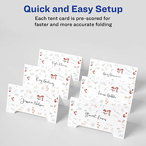 Avery Printable Arched Tent Cards with Sure Feed Technology