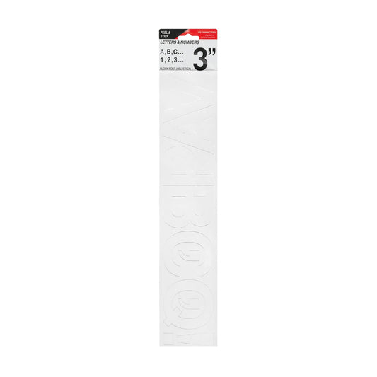 Creative Start� Self-Adhesive Letters, Numbers and Symbols, 3", Helvetica, White, Pack of 103