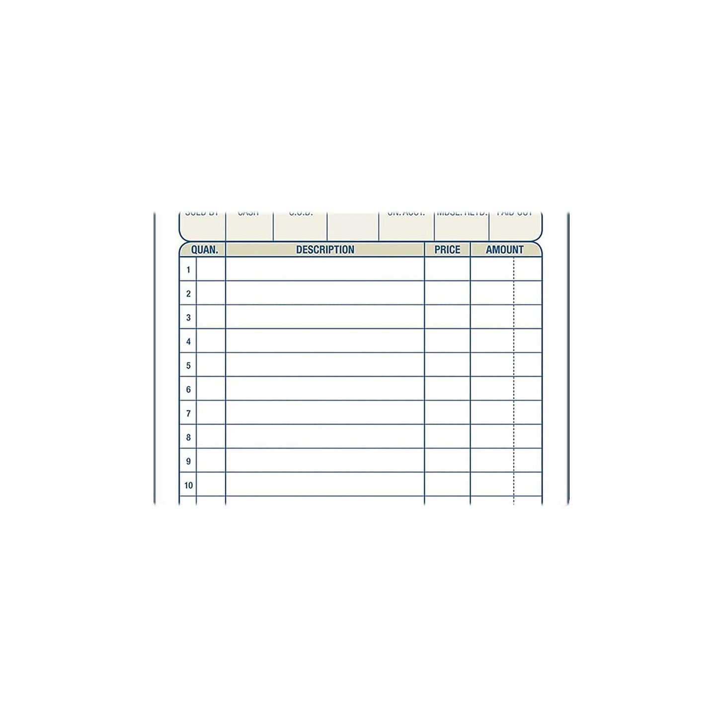 Adams Sales Order Book, 3-Part, Carbonless, White/Canary/Pink, 3-11/32 x 7-3/16 Inches, 50 Sets per Book (TC3705)