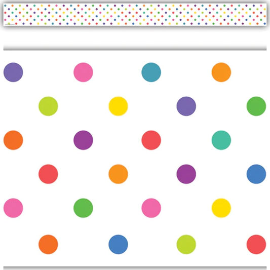 Teacher Created Resources Colorful Dots Straight Border Trim (TCR8325)