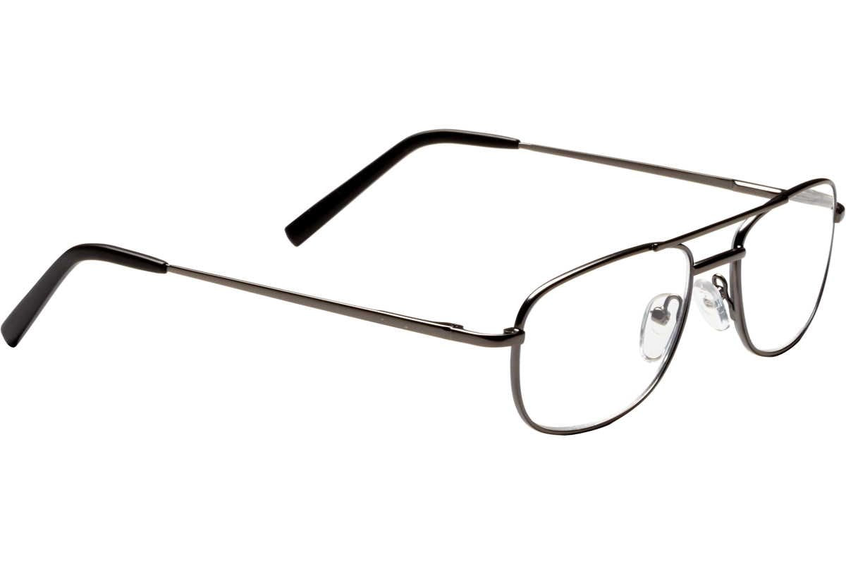 Dr. Dean Edell Meduim Aviator Reading Glasses, Gun Metal (+1.25)