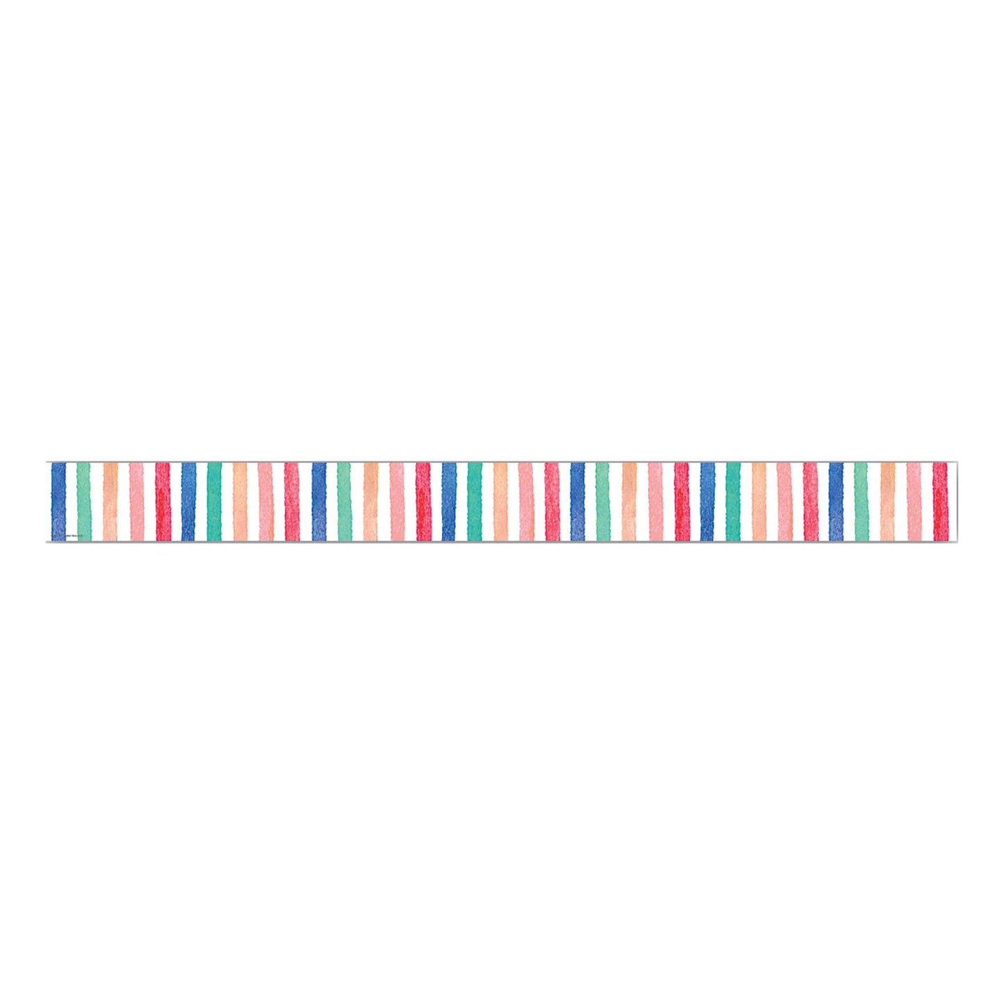 Teacher Created Resources Straight Border Trim, 3" x 35", Watercolor Stripes, Pack of 12 Strips