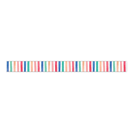 Teacher Created Resources Straight Border Trim, 3" x 35", Watercolor Stripes, Pack of 12 Strips