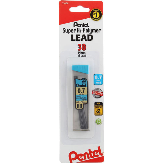 Pentel C27BPHB .7mm Super Hi Polymer Lead 30 Count