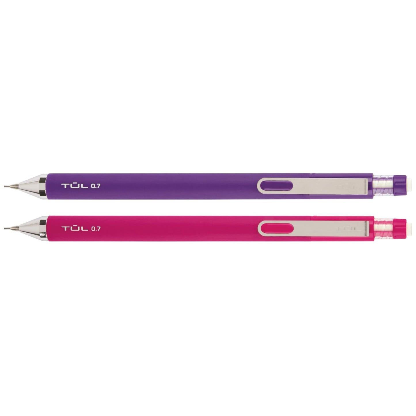 TUL® Mechanical Pencils, 0.7 mm, Pink/Purple, Pack Of 2