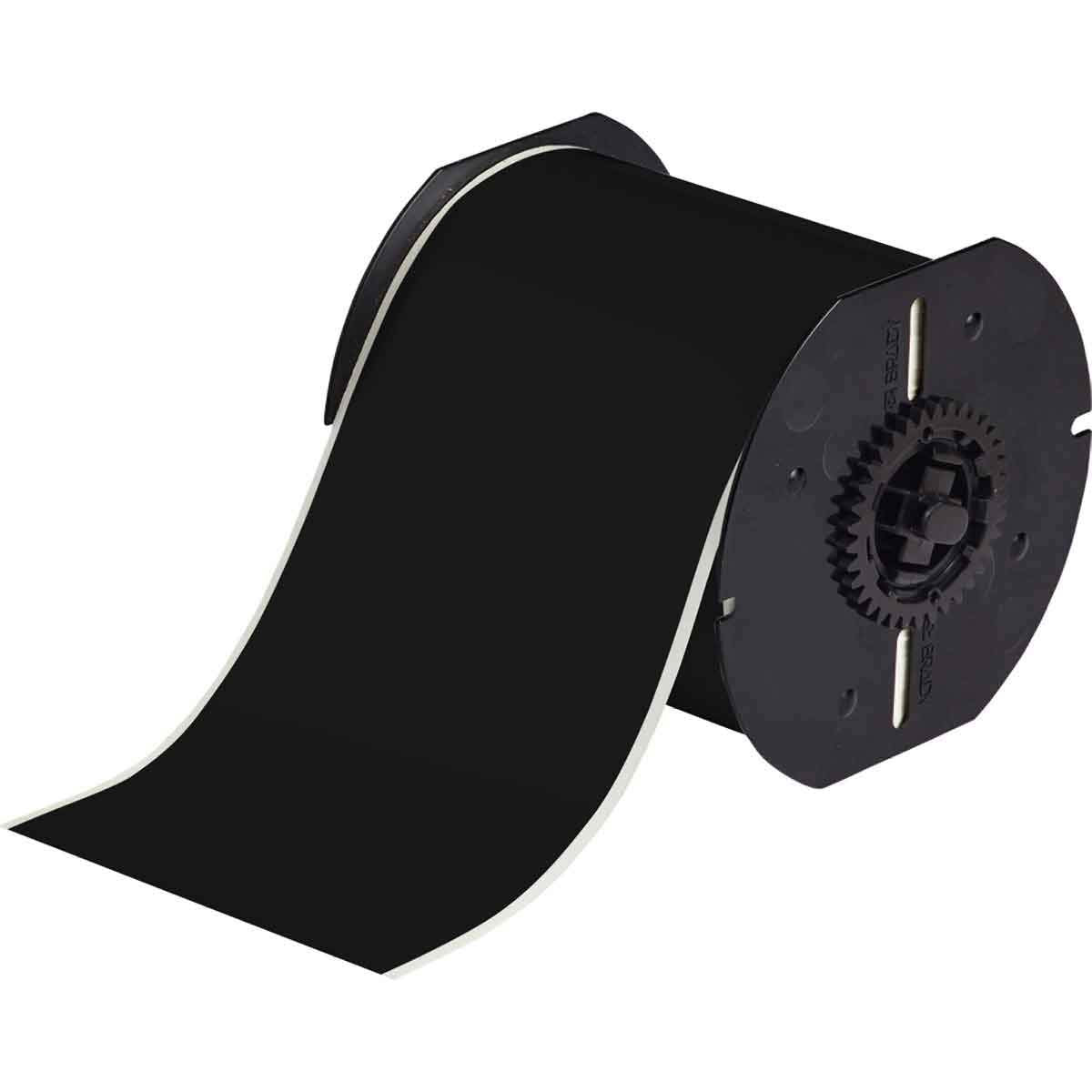 Brady B30C-4000-569-BK 100' Length x 4" Width, B-569 Hi-Performance Polyester, Black BBP31 Low-Halide Tape