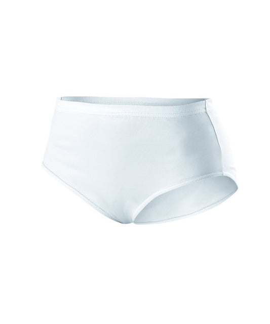 Alleson Cheer Brief, White, Youth Medium