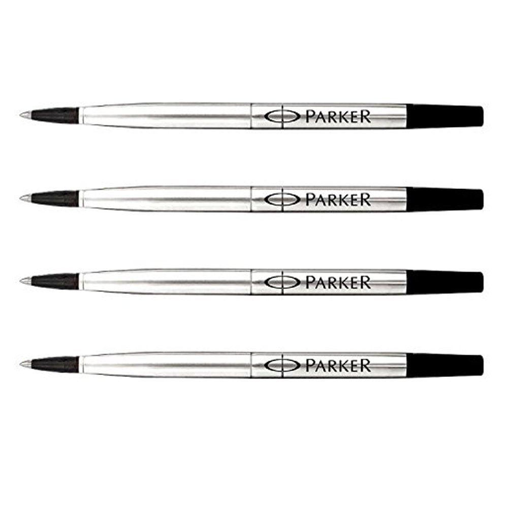 PARKER QUINK Rollerball Pen Ink Refills, Medium, Black, 2 Count