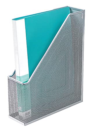 Office Depot Brenton Mesh Magazine File Holder, Silver 10-4/9" x 12-4/9" x 3-1/5"