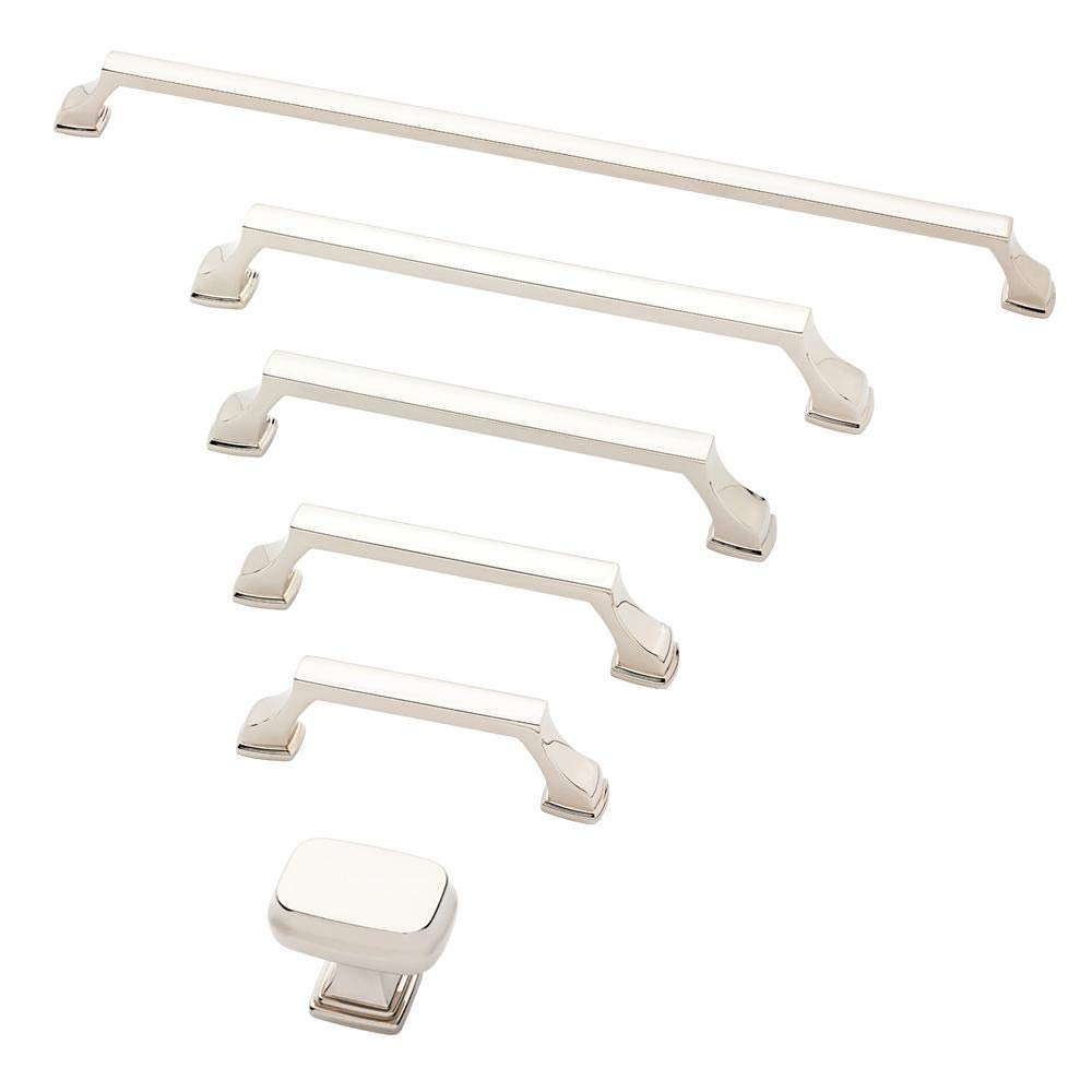 Brightened Opulence 5-1/16 in. (128mm) Center-to-Center Polished Nickel Drawer Pull