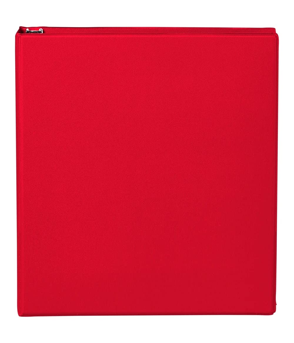 OfficeMax Durable Reference Binders with Round Ring 1", Red