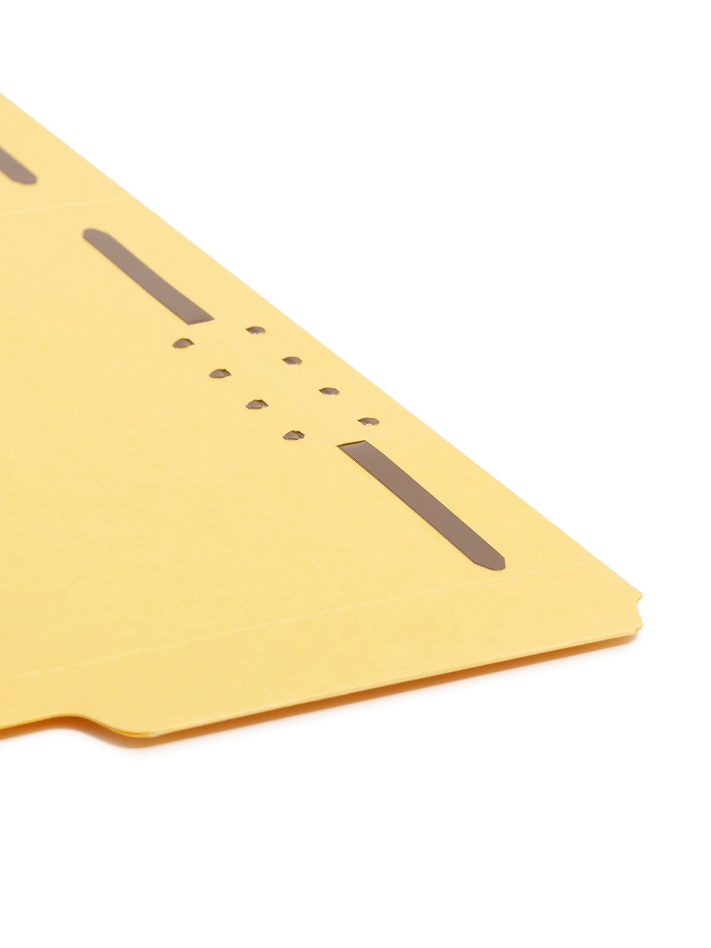 Smead 100% Recycled Fastener File Folder, 2 Fasteners, Reinforced 1/3-Cut Tab, Letter Size, Yellow, 50 per Box (12941)