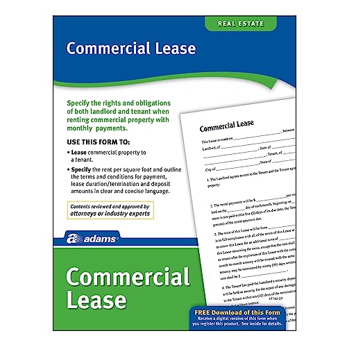 Adams Commercial Lease, Forms and Instructions (LF140),White