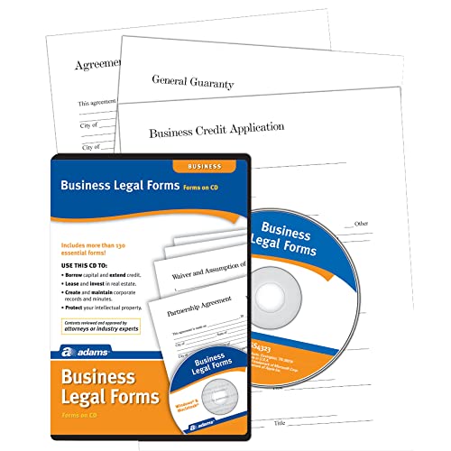 Adams Business Legal Forms and Agreements on CD (SS4323)